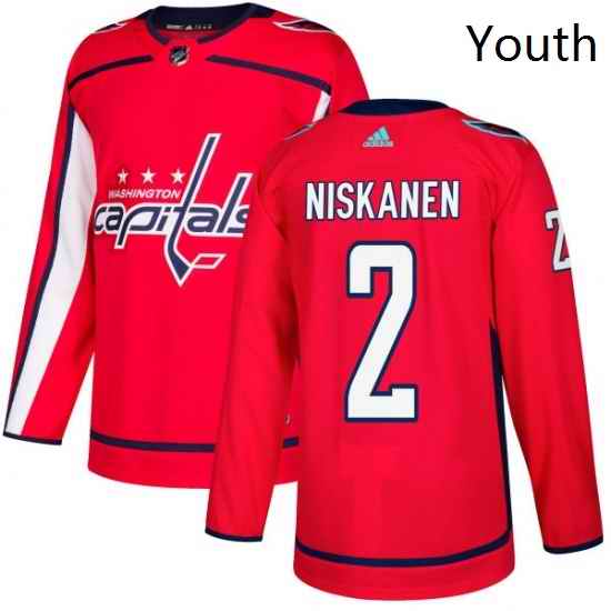 Youth Adidas Washington Capitals 2 Matt Niskanen Authentic Red Home NHL Jersey